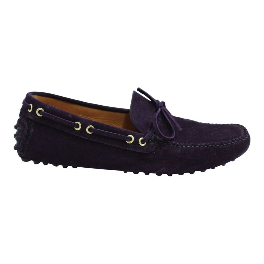 Tod's Gommino Driving Shoes in Purple Suede